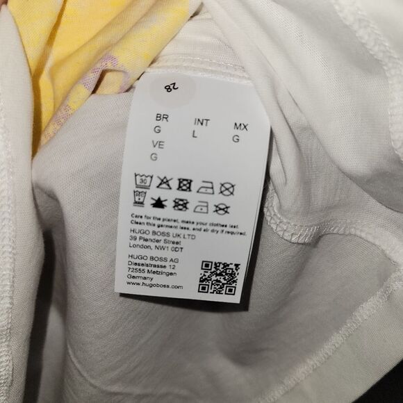 HUGO BOSS UNITY COTTON-JERSEY T-SHIRT WITH DOODLE MOTIFS LARGE NWT - Picture 8 of 9